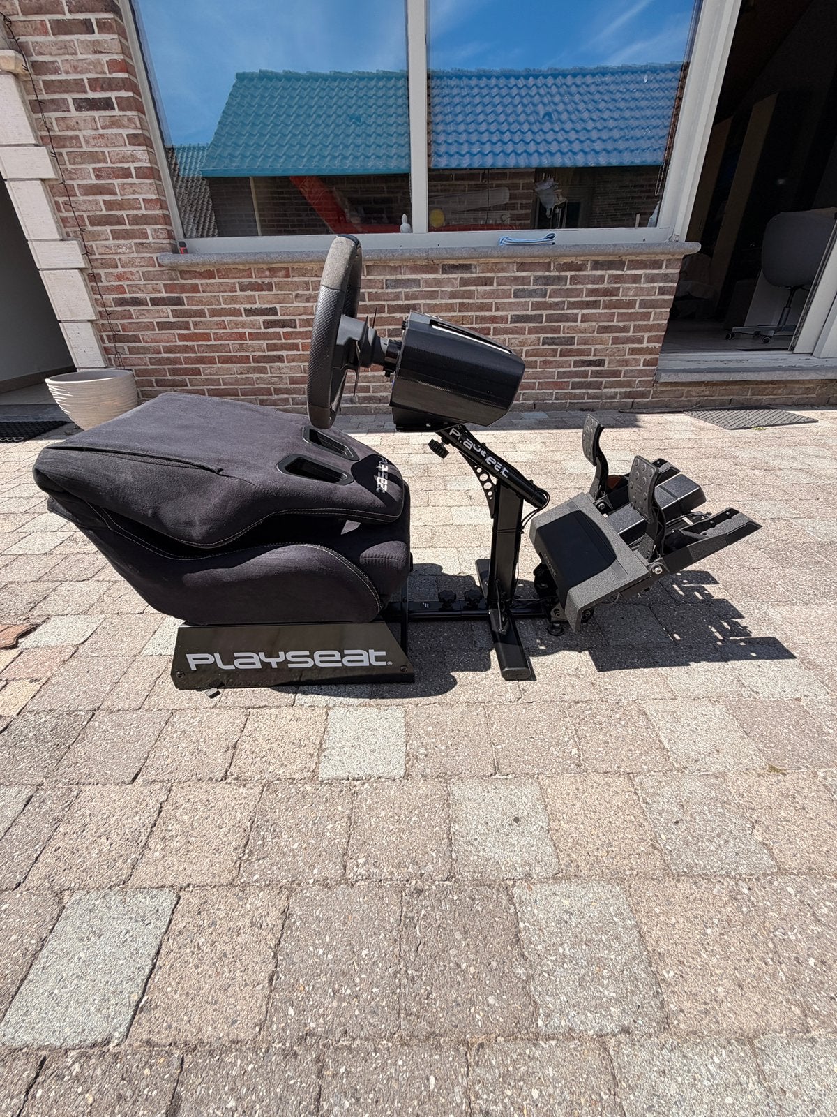 Playseat + Fanatec csl elite, Games en Spelcomputers, Spelcomputers | Sony Consoles | Accessoires, Ophalen, Zo goed als nieuw