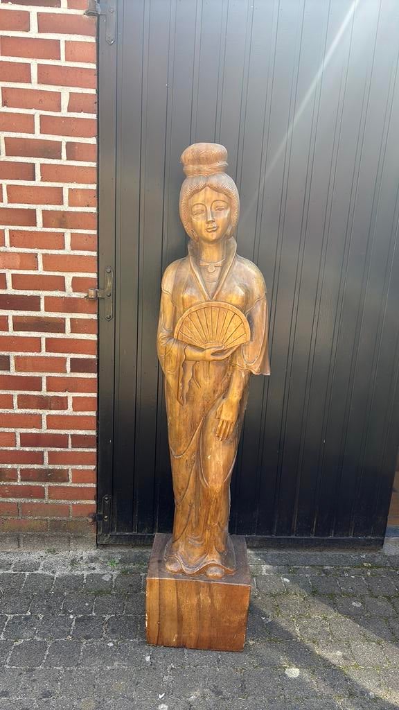 Houten beeld, Tuin en Terras, Ophalen, Zo goed als nieuw