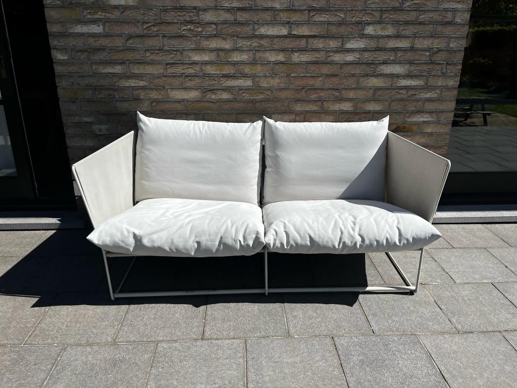 Ikea tuinbank (HAVSTEN 2-zitsbank, buiten, beige/beige), Ophalen, Gebruikt, Metaal