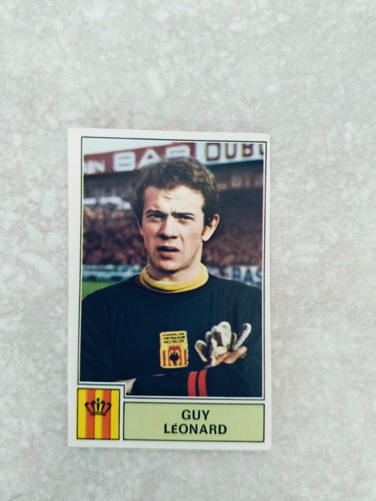 Panini Football 1972-1973 Guy Leonard KV Mechelen, Hobby en Vrije tijd, Ophalen of Verzenden