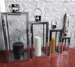 Windlantaarn(s) met heel grote kaarsen, grootste 60 cm, Ophalen, Gebruikt, Kaars, 50 tot 75 cm