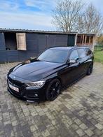 2013 BMW F31 320dA M-tech INDIVIDUAL, Auto's, BMW, Euro 5, Zwart, Leder, Bruin