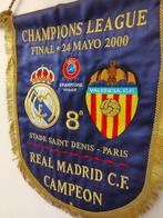 Real Madrid Valencia CF 2000 sublieme geborduurde vaandel, Ophalen of Verzenden, Zo goed als nieuw, Vaantje of Sjaal