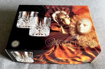BOX 6 Vintage Glazen "CRISTAL D'ARQUES” MASQUERADE // NIEUW beschikbaar voor biedingen