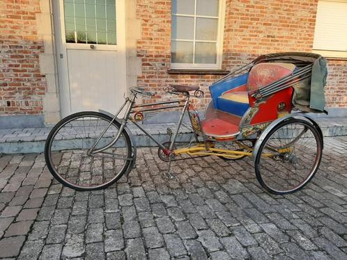 Mooie originele antieke riksja te koop, jaren 50-60, Fietsen en Brommers, Fietsen | Bakfietsen, Gebruikt, Ophalen of Verzenden
