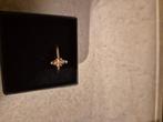 18 kt champagne gouden ring met marquise van 0,53 cts, Ophalen, Gebruikt
