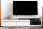 moderne tv-kast wit hoogglans, Ophalen, 150 tot 200 cm, Zo goed als nieuw, Minder dan 100 cm