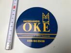 Sticker papierhandel OKE - Oostende, Ophalen of Verzenden, Nieuw, Bedrijf of Vereniging