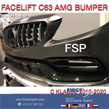 W205 C205 FACELIFT C63 AMG VOORBUMPER COMPLEET + GT GRIL 63S beschikbaar voor biedingen