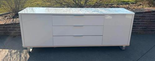 Buffet blanc laqué, Huis en Inrichting, Kasten | Buffetkasten, Gebruikt, Minder dan 100 cm, 200 cm of meer, 50 tot 75 cm, Met lade(s)