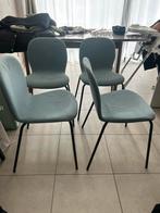 4 eetstoelen (blauw), Huis en Inrichting, Stoelen, Ophalen, Zo goed als nieuw, Blauw