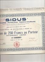 Sidus - 1921, 1920 tot 1950, Ophalen of Verzenden, Aandeel