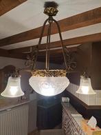 ANTIEKE  BRONZEN LUCHTER MET  3 ARMEN, Antiek en Kunst, Ophalen
