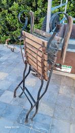 3 oude dichtklapbare tuinstoelen  in goede staat, Ophalen, Gebruikt