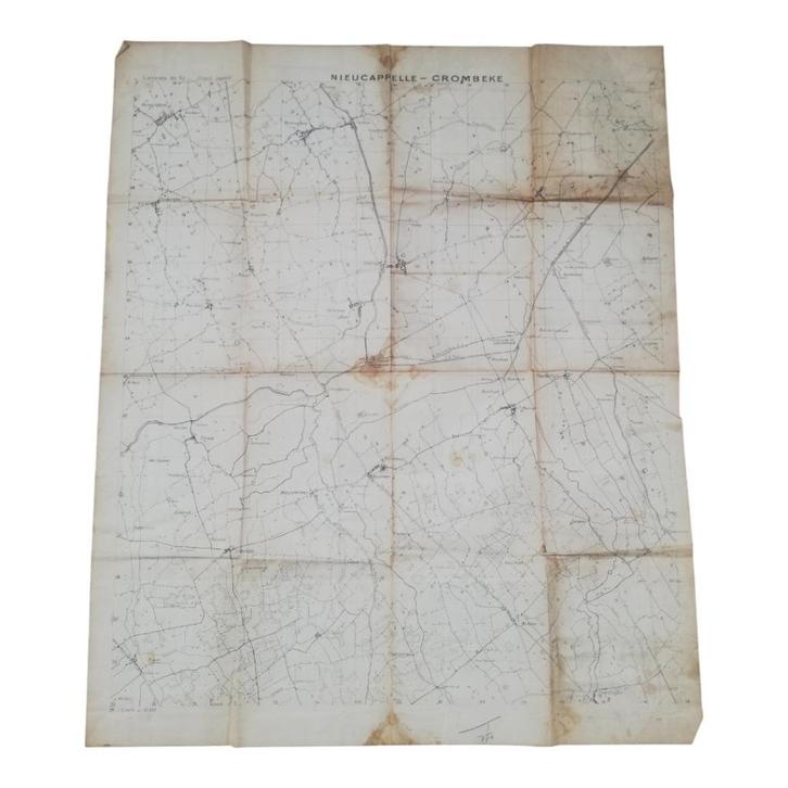 Belgisch leger - stafkaart 'Nieucapelle-Crombeke', Verzamelen, Militaria | Algemeen, Landmacht, Overige typen, Ophalen of Verzenden