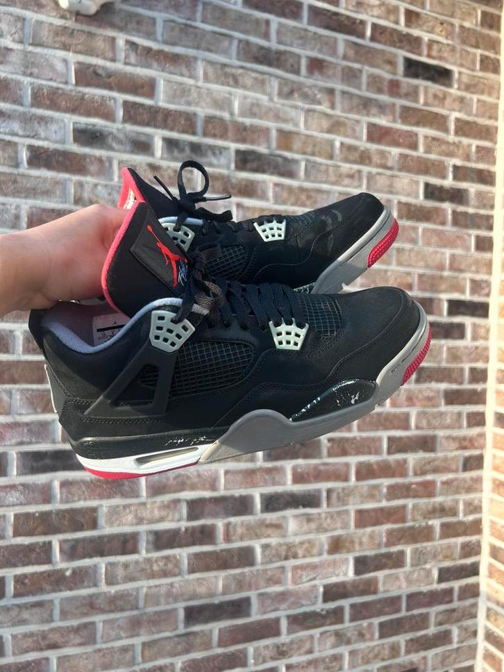 Air Jordan 4 Retro “Bred Reimagined”, Kleding | Heren, Schoenen, Gedragen, Sneakers, Zwart, Ophalen of Verzenden