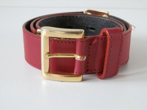 MCM riem. Leer., Vêtements | Femmes, Ceintures, Comme neuf, 80 à 90 cm, 3 à 5 cm, Rouge, Cuir véritable, Enlèvement ou Envoi