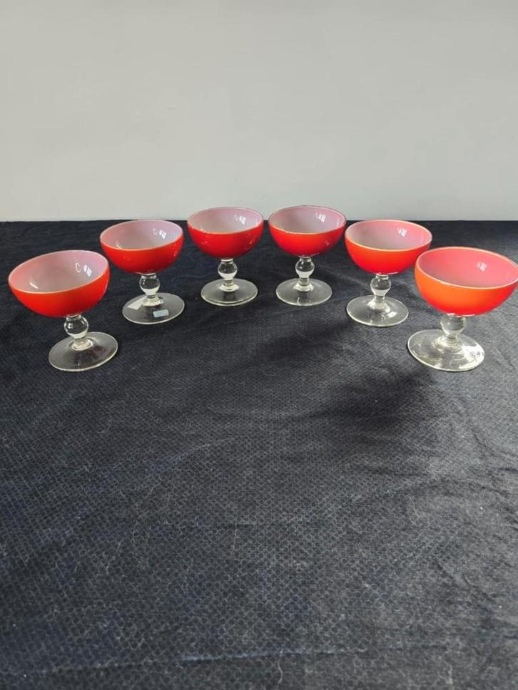 6 coupes EMPOLI à cocktail ou à dessert, Antiquités & Art, Antiquités | Verre & Cristal, Enlèvement ou Envoi