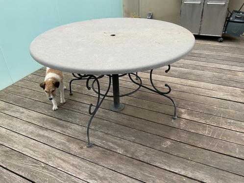 Tuin/terrastafel, Tuin en Terras, Tuintafels, Gebruikt, Rond, Overige materialen, Ophalen