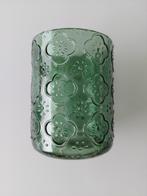 Theelichthouder - glas, Groen, Minder dan 25 cm, Overige materialen, Ophalen of Verzenden
