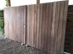 Tuinpoort in Padouk, Tuin en Terras, Tuinpoorten, Ophalen, Zo goed als nieuw, 150 tot 200 cm, Hout