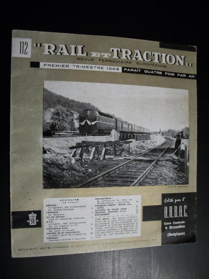 Rail et Traction 112 - 1969 - SNCB et les Chemins de Fer, Collections, Trains & Trams, Utilisé, Train, Enlèvement ou Envoi