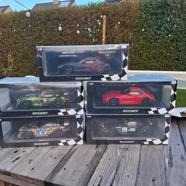 5 x 1/18 Minichamps BMW Z4 GT3, Hobby en Vrije tijd, Modelauto's | 1:18, Nieuw, Auto, MiniChamps, Ophalen of Verzenden