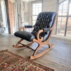 Vintage chesterfield fauteuil / schommelstoel / loungestoel, Ophalen of Verzenden