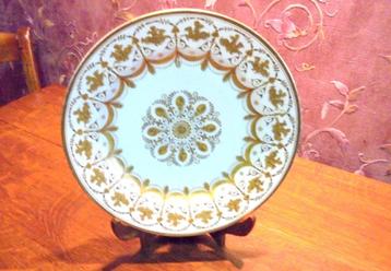 1 Anc. ASSIETTE Décorative "faîence -dorure" IMPECCABLE, Enlèvement