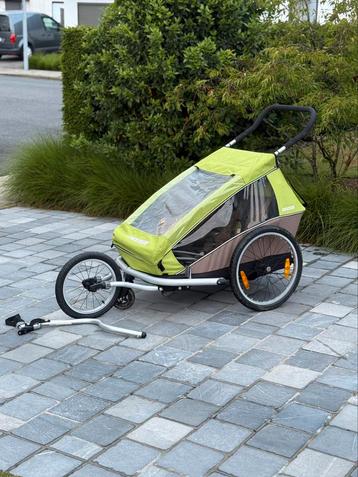 Fietskar Croozer for 2 Kids, incl. Babyhangmatje! Perfect!, 80 kg ou plus, Pliable, Croozer, Comme neuf
