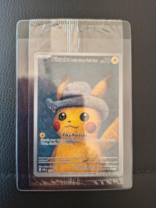 Pokemon kaart : Pikachu With Grey Felt Hat (Van Gogh) SEALED, Hobby en Vrije tijd, Verzamelkaartspellen | Pokémon, Nieuw, Booster