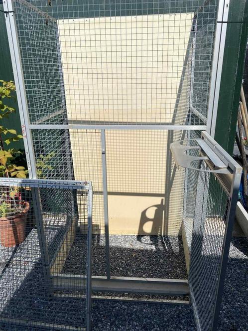 Parkieten papegaaien kooi, Dieren en Toebehoren, Vogels | Hokken en Kooien, Gebruikt, Volière, Aluminium, Ophalen