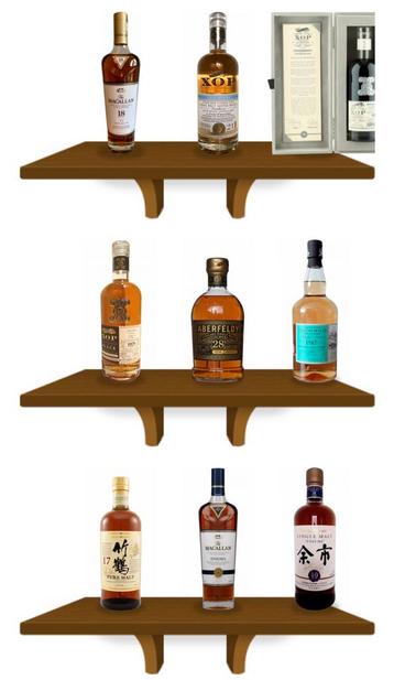Différents whiskies 