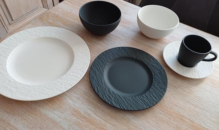 Villeroy & Boch - Collectie  Manufacture Rock, Huis en Inrichting, Keuken | Servies, Nieuw, Compleet servies, Overige stijlen
