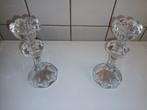 Set van 2 vintage Mikasa pirouette kandelaars te koop, Ophalen of Verzenden, Kristal