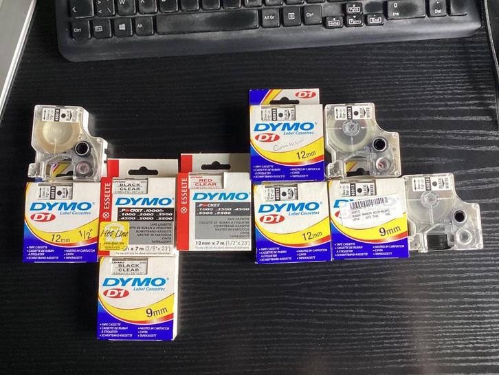 Rubans Dymo, Informatique & Logiciels, Étiqueteuses, Comme neuf, Étiquette en bande, Enlèvement ou Envoi