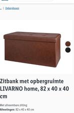 Bruin poef met opbergruimte, Ophalen