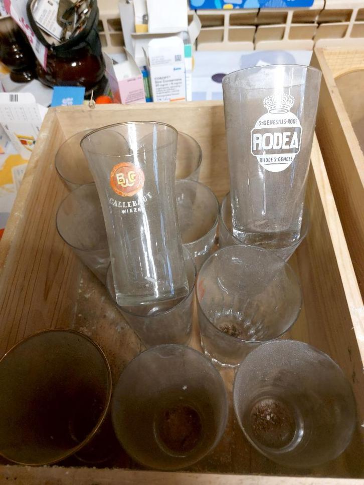 oude bierglazen gratis, Verzamelen, Biermerken, Gebruikt, Glas of Glazen, Overige merken, Ophalen