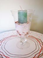 Nouveau vase + bougie parfumée + sable décoratif - parf.état, Neuf, Moins de 50 cm, Enlèvement ou Envoi, Verre