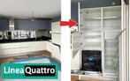 Linea Quattro duurzame "L" keuken 329 x 232 cm... met Miele, Huis en Inrichting, Hoekkeuken, Crème, Gebruikt, Ophalen of Verzenden