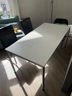 Tafel wit met grijze poten, Huis en Inrichting, Ophalen, Gebruikt, 50 tot 100 cm, 150 tot 200 cm