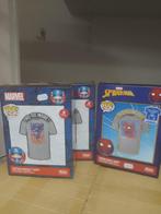 set van 3 t-shirts maat small spider-man captain america new, Nieuw, Ophalen of Verzenden, Marvel, Grijs