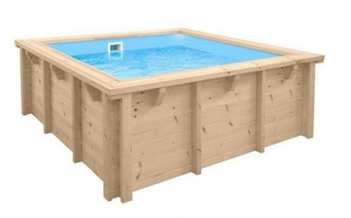 Zwembad - Interline Bali houten zwembad - 210 x 210 x 78, Jardin & Terrasse, Piscines, Neuf, Piscines hors sol, Moins de 80 cm