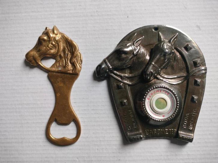 🐴 🐎 Flesopener + Barometer Paarden, Antiek en Kunst, Curiosa en Brocante, Ophalen of Verzenden