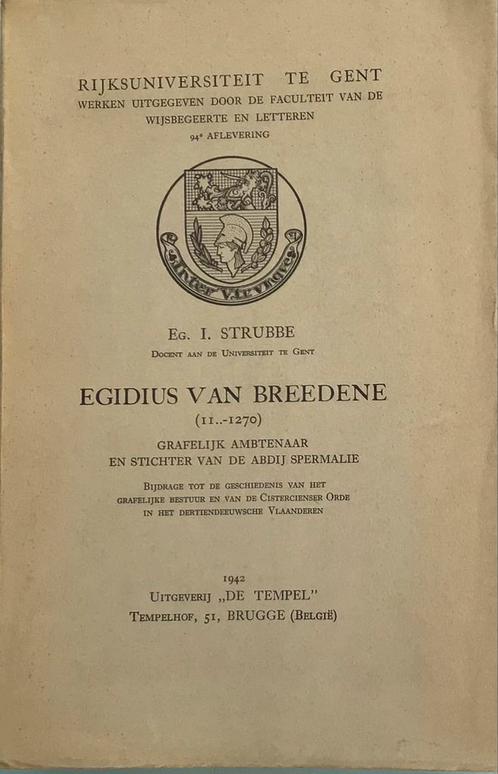 Egidius Van Breedene door Eg. Strubbe 1942., Boeken, Geschiedenis | Nationaal, Ophalen of Verzenden