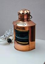 Antieke koperen bootlamp uit de oudheid, Antiek en Kunst, Ophalen