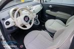 Fiat 500 1.2i Lounge Automaat / AIRCO / PANO DAK / HANDSFREE, Auto's, Stof, 1242 cc, 4 cilinders, Wit