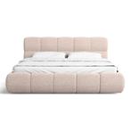 MAG SNEL WEG!-BED-Lusso “Fabio”-140x200-Structure stof-Beige, Ophalen, Beige, Nieuw, 140 cm
