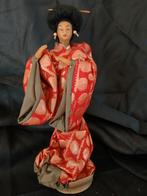 Pop in japanse kimono met wassen hoofd en handen, Ophalen, Zo goed als nieuw, Pop
