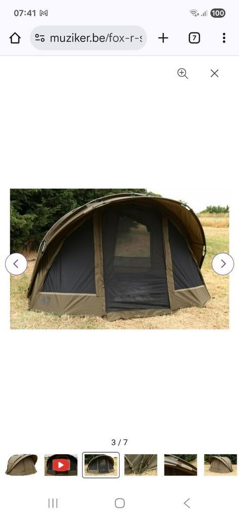 Fox R-series 1man bivvy xl met overwrap, Caravans en Kamperen, Tenten, Zo goed als nieuw, Ophalen of Verzenden